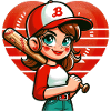 Cheerful Baseball Girl Champion