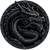 Monochromer Mythos: Schwarzer Drache