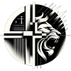 Monochrome Majesty: Geometric Lion