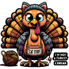 Feline's Turkey Disguise Jest