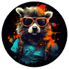 Stylish raccoon