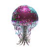 Qualle, Pailletten,glitzer,metallisch,pink