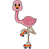 Flamingo Rollschuhfahren Rollschuhe