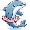 Balletic Dolphin: Graceful Waves