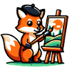 Palette Prowler: The Artistic Fox