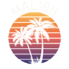 Neon Malibu Palm Retro Style