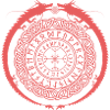 Viking runes circle icon on clothing