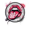 French-Japanese kiss: lips and mouth
