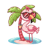 Palmier d’été de l’île Flamingo