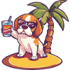 Beagle Dog Summer Vacation