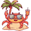 Crab Crab Summer Beach Vacation