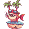 Piranha Fish Summer Beach Holiday