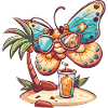 Butterfly Summer Beach Vacation
