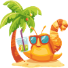 Snail Summer Beach Vacation