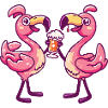 Flamingo Comic Beer Party Drink