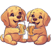 Golden Retriever Dogs Beer Funny