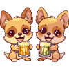 Chihuahua Dogs Beer Party Drink