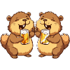 Beaver Comic Beer Party Drink