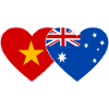 Vietnam Australia Flag Heart