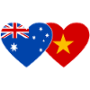 Australia Vietnam Flag Heart
