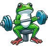 Starker Frosch Workout Hanteltraining