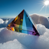 Rainbow crystal prism. Captivating,eye-catching