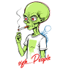 Funny alien saying sigh... People