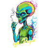 Funny Alien Saying Cigarette Smoking