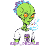 Funny Alien Saying Cigarette Smoke