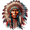 Amérindien Peau rouge d’Amérique
