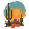 Sunset Desert Landscape