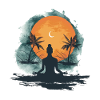 Meditation Sunset Tropical Island