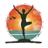 Yoga Sunrise Silhouette Balance