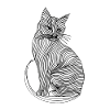 Lines art cat #cat