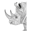 Lines art rhinoceros #rhino