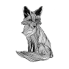 Lines art fox #fox