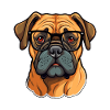 Bullmastiff Hunderace Akvarel Tegneserie Kawaii Gl