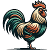 Rustic Rooster Charm