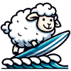 Surfing Sheep: Woolly Waves Rider