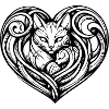 Cat in heart