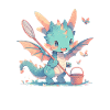 Dragon Butterfly Kawaii Dragon Enfants