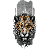 Fierce Majesty: Intense Jaguar Head