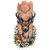 White-Spotted Baby Deer Amidst Flowers