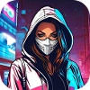 Fille cyberpunk cool VII