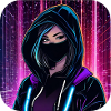 Fille cyberpunk cool VIII