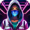 Fille Cyberpunk Cool VI