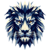 Polygon Lion Head Art