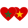Maroc Vietnam Drapeau Coeur