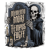 Memento Mori Tempus Fugit Skeleton Stoic