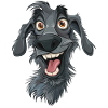 Scottish Deerhound Cartoon Artwork